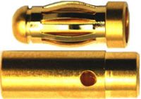 6mm Goldkontaktstecker, 1 Paar