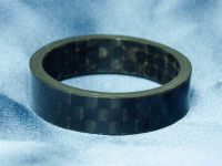 Carbonring, 21mm, Leinengewebe, glnzend