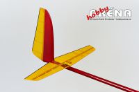 K3000, F5J Segler, ARF, Bausatz, Gelb/Rot, Version mit Querruder und Woelbklappen