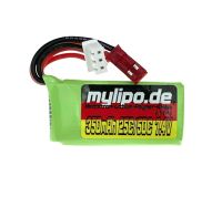 MyLipo LiPo Akku (7,4Volt 350mAh), 25C/50C, JST Stecker, Rot, Airsoft