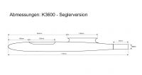 K3600 Rumpfgondel mit passendem Carbonrohr, GfK, CfK, Keflar, Ersatzteil, Rot oder Gelb