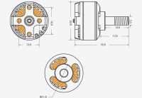 Robbe RO-POWER TORQUE 2315 2750 KV Brushless Motor F5K 2S