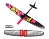 HLG Mini Dart2, strong, Carbon, pink-gelb, 1m Spannweite, HLG Segler, ARF Version